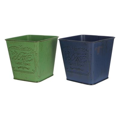 DOITOOL 2pcs Retro Planting Bucket for Plants Garden Pots for Home and Shop Decoration Vintage Style for Indoor and Outdoor Use