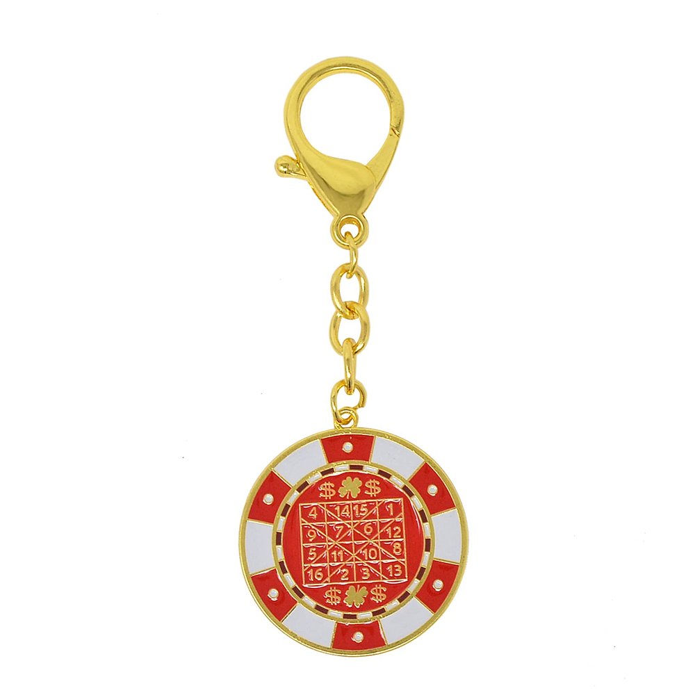 Feng Shui Red Winning-Chip Digital Mirror Keychain FW4391