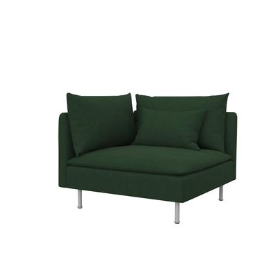 Soferia Replacement Compatible Cover for Sderhamn Corner Element, Fabric Majestic Velvet Bottle Green