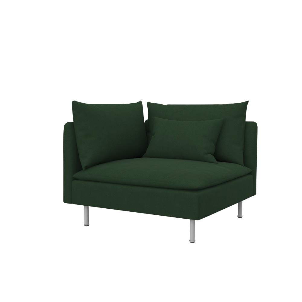 Soferia Replacement Compatible Cover for Sderhamn Corner Element, Fabric Majestic Velvet Bottle Green