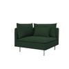 Soferia Replacement Compatible Cover for Sderhamn Corner Element, Fabric Majestic Velvet Bottle Green view 1