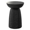 SIMPLIHOME Boyd End Table - 13 inch Wide Solid Mango Wood Round Accent Table in Black, Handcrafted Contemporary Nightstand or Lamp Stand for Living Room, Bedroom, or Office, Assembled view 1