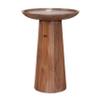 SIMPLIHOME Dayton End Table - 13 inch Wide Solid Acacia Wood Round Accent Table in Light Cognac, Handcrafted Contemporary Nightstand or Lamp Stand for Living Room with Textured Finish, Assembled view 1