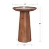 SIMPLIHOME Dayton End Table - 13 inch Wide Solid Acacia Wood Round Accent Table in Light Cognac, Handcrafted Contemporary Nightstand or Lamp Stand for Living Room with Textured Finish, Assembled view 3