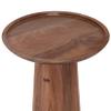 SIMPLIHOME Dayton End Table - 13 inch Wide Solid Acacia Wood Round Accent Table in Light Cognac, Handcrafted Contemporary Nightstand or Lamp Stand for Living Room with Textured Finish, Assembled view 4