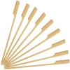 Minisland Premium 7 Inch Square Large Bamboo Paddle Skewers for Appetizers Fruit Kabobs Sandwiches BBQ Grill Food Sticks 3mm Thick 100 Counts -MSL163 view 1