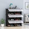 CHHD Multifunctional Shoe Cabinet Simple Plastic Dust-Proof Shoe Rack DIY Large Capacity Multi-Layer Assembly Storage Organizer for Hallway Entryway Bedroom Living Room Office Balcony Wardrobe view 2