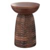 SIMPLIHOME Boyd End Table - 13 inch Wide Solid Mango Wood Round Accent Table in Warm Dark Brown, Handcrafted Contemporary Nightstand or Lamp Stand for Living Room, Bedroom, or Office, Assembled view 1