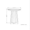 SIMPLIHOME Dayton End Table - 13 inch Wide Solid Mango Wood Round Accent Table in White Wash, Handcrafted Contemporary Nightstand or Lamp Stand for Living Room with Textured Finish, Assembled view 3