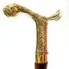 Vimal Nautical Golden & Brown Canes Handmade Brass Man/Women Walking Cane-Walking Stick-Wooden Walking Stick view 3