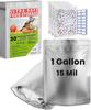30 Mylar Bags for Food Storage 1 Gallon - Extra Thick 15 Mil - Long Term & Food Grade - Mylar Bags with Oxygen Absorbers 400cc- Zipper, Resealable, Stand-up Gousset - Bolsas Mylar con Abosrbentes view 1