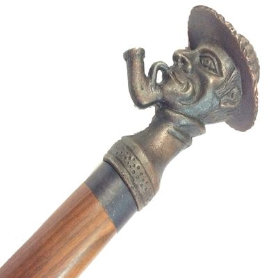 Vimal Nautical Joker Man Walking Stick Cane Aluminium Handle Wooden Walking Canes - Best Gift Item