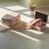 Vintiquewise Decorative Tufted Velvet Suitcase Treasure Chest Set of 2, Pink view 2