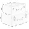Vintiquewise Decorative Tufted Velvet Suitcase Treasure Chest Set of 2, Pink view 4