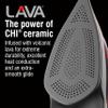 CHI Steam Iron for Clothes, 300+ Holes for Powerful Steaming, Temperature Dial, 1700 Watts, XL 10 Cord, Auto Shutoff, Lava Infused Ceramic Soleplate, Black (13130) view 2