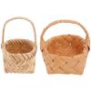 YRHH 2pcs Rattan Basket Handle Gift Basket Rustic Flower Vase Country Style Wedding Party Decoration All Purpose Basket Flowers Plants Bouquet Container view 1