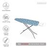 Encasa XO Ironing Board Cover and Pad 49"x18" Standard Size - Thick 3mm Felt Padded Iron Board Cover with Padding, Scorch & Stain Resistant Cotton, Heavy Duty Drawstring, Snug Fit - Big Leaves Blue view 3
