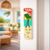 Beach Mezuzah Case Hand Painted  Coastal Judaica Palm Tree Ocean Design  Tropical Jewish Home Decor  Handmade Mezuzah for Beach House, Florida Decor, Housewarming Gift (with Scroll Options) view 2