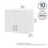 Bush Business Furniture Universal Wall Cabinet with Doors and Shelves in White, Versatile Home Organizer, Office Storage Unit and Adjustable Shelving view 3