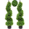 Artificial Topiary Tree Set of 2 Boxwood Spiral topiaries Trees 35 inch/2.95 ft Faux Topiary Trees Artificial Topiaries Trees view 1