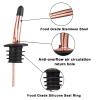 24 Pcs Stainless Steel Liquor Pour Spouts Set, Liquor Bottle Pourers with Rubber Dust Caps for Pours Liquid, Olive Oil, Wine, Vinegar (Rose Gold-24 Pack) view 3