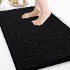 Arotive Luxury Bathroom Rugs 36x24, Extra Soft Thick Absorbent Shaggy Chenille Bath Rugs, Non-Slip Machine Wash Dry, Bath Mats for Bathroom Floor, Tub and Shower, Home Decor Accessories, Black view 1