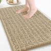 Arotive Luxury Bathroom Rugs 36x24, Extra Soft Thick Absorbent Shaggy Chenille Bath Rugs, Non-Slip Machine Wash Dry, Bath Mats for Bathroom Floor, Tub and Shower, Home Decor Accessories, Beige view 1