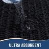 Arotive Luxury Bathroom Rugs 30x20, Extra Soft Thick Absorbent Shaggy Chenille Bath Rugs, Non-Slip Machine Wash Dry, Bath Mats for Bathroom Floor, Tub and Shower, Home Decor Accessories, Black view 4