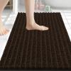 Arotive Luxury Bathroom Rugs 30x20, Extra Soft Thick Absorbent Shaggy Chenille Bath Rugs, Non-Slip Machine Wash Dry, Bath Mats for Bathroom Floor, Tub and Shower, Home Decor Accessories, Brown view 1
