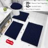 Arotive Luxury Bathroom Rugs 30x20, Extra Soft Thick Absorbent Shaggy Chenille Bath Rugs, Non-Slip Machine Wash Dry, Bath Mats for Bathroom Floor, Tub and Shower, Home Decor Accessories, Navy view 2