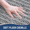 Arotive Luxury Bathroom Rugs 36x24, Extra Soft Thick Absorbent Shaggy Chenille Bath Rugs, Non-Slip Machine Wash Dry, Bath Mats for Bathroom Floor, Tub and Shower, Home Decor Accessories, Light Grey view 3