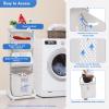 DNYSYSJ 3-Layer Laundry Basket with Wheels, Clothes Storage Basket Multi-Layer Rolling Laundry Cart, Dirty Clothes Basket Portable Handle for Bathroom/Bedroom/Dirty Clothes view 3