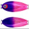 JACKALL Anchovy Metal Type 1, 2.8 oz (80 g), Bay Purple/Pink Glow Edge view 1