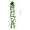 2 PCS Fake Plants, Artificial Hanging Eucalyptus Vines, Fake Eucalyptus Potted Plants with 35.4 inch Jute Rope, Faux Greenery Vines with Black Pot, for Wall Home Garden (35.4inch) view 2