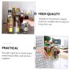 1pc Kitchen Spice Rack Rotating Seasoning Storage Shelf for Easy Access Versatile Organizer for Bottles and Condiments Black Multi-Functional Design for Countertop Use view 3