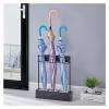 Umbrella Racks Metal Umbrella Stand Holder, Floor/Wall-Mounted Dual-Purpose Umbrella Storage Rack, Household Umbrella Storage Rack with Hook and Drip Tray, 34X42cm (Color : Black) view 1
