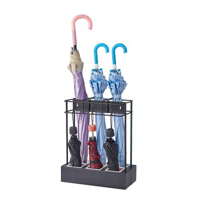 Umbrella Racks Punch-Free Wall-Mounted Umbrella Stand Holder, Space-Saving Home Office Hotel Wall-Mounted Umbrella Storage Rack, Black Green (Color : Black)