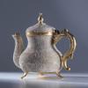 DEMMEX Handmade Gold Decorative Teapot Pitcher  Turkish Moroccan Arabic Style, Crystal Embellished, 2.6 lb, 8x7", Ornate Zamak Kettle for Home Dcor & Display  Handmade in Turkey view 1