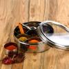 Sumeet Stainless Steel Round Masala (Spice) Box/Organiser with See Through Lid With 7 Containers and Small Spoon Size 12 (2Ltr) (20.5cm) view 2