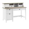 Bush Furniture Mayfield 54W Computer Desk with Drawers and Desktop Organizer in Pure White and Shiplap Gray | Storage for Home Office Workspace view 1