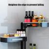 Revolving Spice Rack Organizer, 3 Layer Wall Mount Space Aluminum Spice Shelf Hanging 100Kg Load Bearing Capacity Punch Free Spice Racks with Detachable Storage Case for Kitchen Bathroom Balcony view 4