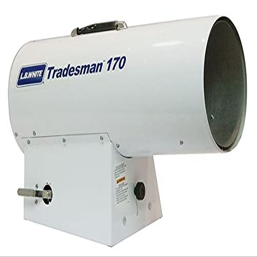 Forced Air Portable Gas Heater, Liquid Propane, 625 cfm, 10 in Wx