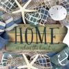 Artisan Home is where the Beach is Beach, Coastal, Tropical Wreath with Nautical Rope, Starfish, and Sea Shells view 4