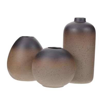 3pcs Zen Style Ceramic Flower Vintage Decorative Pots for Home Office Desk Decor Simple Design for Fresh Arrangements and Flowers Chinese Inspired Centerpieces
