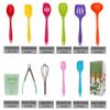 18 pcs Silicone Kitchen Cooking Utensil Set, Non-stick Heat Resistant Cookware, BPA Free Non-Toxic Tools,Turner Tongs Ladle Spoon Whisk, Dishwasher Safe -Colorful by TIBLEN view 2