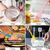 18 pcs Silicone Kitchen Cooking Utensil Set, Non-stick Heat Resistant Cookware, BPA Free Non-Toxic Tools,Turner Tongs Ladle Spoon Whisk, Dishwasher Safe -Colorful by TIBLEN view 3