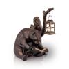 SPI Home Book Lover Bear Garden Lantern Candle Holder Statue 19.5 Inches High Outdoor Dcor view 1