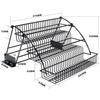 TFCFL Modern Metal 3-Tier Pull Down Spice Rack, Retractable Large Capacity Kitchen Storage Shelf Organizer for Cabinet and Pantry, Holder for Seasonings Bottles Shakers view 3