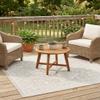 Rugs.com - Outdoor Aztec Rug 5 Ft Square Light Gray Indoor/Outdoor Rug Flatweave Washable Area Rug for Patios, Decks, and Porches view 1