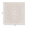 Rugs.com - Outdoor Aztec Rug 5 Ft Square Light Gray Indoor/Outdoor Rug Flatweave Washable Area Rug for Patios, Decks, and Porches view 2